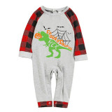 Halloween Matching Family Pajamas Dinosaur Spooky Saurus Gray Pajamas Set