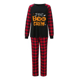Halloween Matching Family Pajamas The Boo Crew Pumpkins Spiders Black Pajamas Set