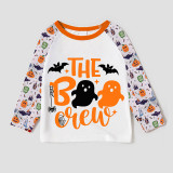 Halloween Matching Family Pajamas The Boo Crew Ghosts Bats White Pajamas Set
