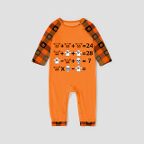 Halloween Matching Family Pajamas Mathematics Orange Plaids Pajamas Set