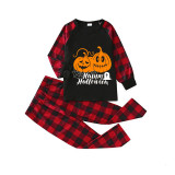 Halloween Matching Family Pajamas Ghost Face Pumpkins Happy Halloween Black Pajamas Set