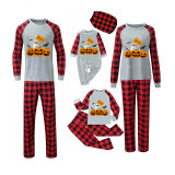 Halloween Matching Family Pajamas Pumpkins Boo Ghost Gray Pajamas Set