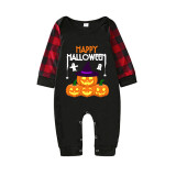Halloween Matching Family Pajamas Happy Halloween Witch Hat Pumpkins Black Pajamas Set