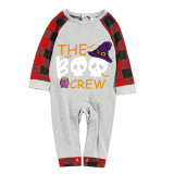 Halloween Matching Family Pajamas The Boo Crew Skulls Gray Pajamas Set