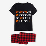 Halloween Matching Family Pajamas Mathematics Black Pajamas Set