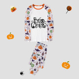 Halloween Matching Family Pajamas Boo Crew Witch White Pajamas Set