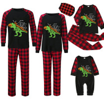 Halloween Matching Family Pajamas Dinosaur Spooky Saurus Black Pajamas Set