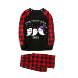 2022 Halloween Matching Family Pajamas Our First Boo Black Pajamas Set