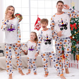 Halloween Matching Family Pajamas Witch Hat Unicorn White Pajamas Set
