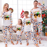 Halloween Matching Family Pajamas Pumpkin Crusher White Pajamas Set