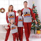 Halloween Matching Family Pajamas Pumpkins Tree Boo Squad Gray Pajamas Set