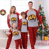 Halloween Matching Family Pajamas Let's Fly Witches Gray Pajamas Set