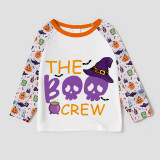 Halloween Matching Family Pajamas The Boo Crew Skulls White Pajamas Set