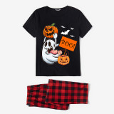 Halloween Matching Family Pajamas Pumpkin Ghost Boo Black Pajamas Set
