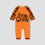 Halloween Matching Family Pajamas Boo Crew Witch Orange Plaids Pajamas Set