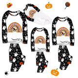 Halloween Matching Family Pajamas Semicircle Skull White Pajamas Set