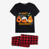 Halloween Matching Family Pajamas Mummy Pumpkins Happy Halloween Black Pajamas Set
