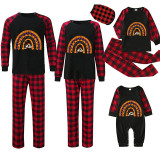 Halloween Matching Family Pajamas Semicircle Skull Black Pajamas Set