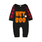 Halloween Matching Family Pajamas Hey Boo Black Pajamas Set