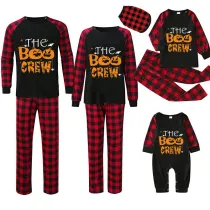 Halloween Matching Family Pajamas The Boo Crew Pumpkins Spiders Black Pajamas Set