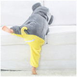 Baby Grey Elephant Onesie Kigurumi Pajamas Animal Halloween Cosplay Costumes for Unisex Baby