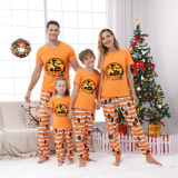 Halloween Matching Family Pajamas Let's Fly Witches Orange Stripes Pajamas Set