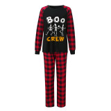 Halloween Matching Family Pajamas Boo Crew Skeletons Black Pajamas Set