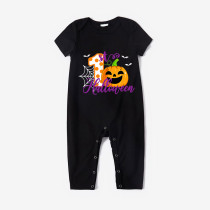 Halloween Black One Piece Baby Bodysuit My First Halloween Pumpkin Bats Jumpsuit