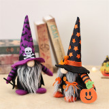 Halloween Decorations Faceless Doll With LED Lights Skull Pumpkin Gnomies With Hat Gandalf Ornaments
