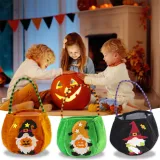 Halloween Colorful Cartoon Candy Holder Buckets For Kids Pumpkin Gnomies Trick-or-Treating Bags