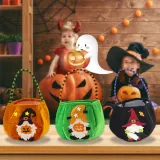 Halloween Colorful Cartoon Candy Holder Buckets For Kids Pumpkin Gnomies Trick-or-Treating Bags