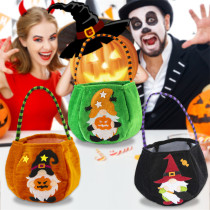 Halloween Colorful Cartoon Candy Holder Buckets For Kids Pumpkin Gnomies Trick-or-Treating Bags