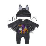 Halloween Black One Piece Baby Bodysuit My First Halloween Ghost Batwing Sleeve Jumpsuit