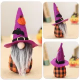 Halloween Decorations Faceless Doll With LED Lights Gnomies Couple With Hat Gandalf Ornaments