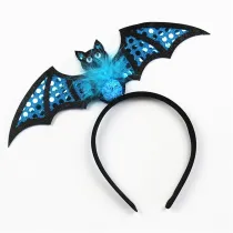 Halloween Colorful Feather Headband Fur Ball Polka Dot Bats Dress Up Hair Accessories