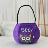 Halloween Colorful Cartoon Candy Holder Buckets For Kids Ghost Pumpkin Owl Bat Purple Candy Bags