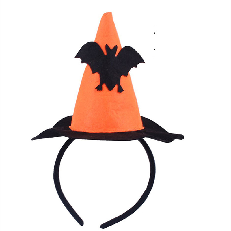 Halloween Party Headband Pumpkin Bat Masquerade Witch Hat Dress Up Hair Accessories