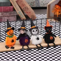 Halloween Decorations Faceless Doll With Pumpkin Ghost Witch Cat Doll Party Ornaments