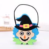 Halloween Colorful Cartoon Candy Holder Buckets For Kids Pirate Pumpkin Owl Felt Candy Bags