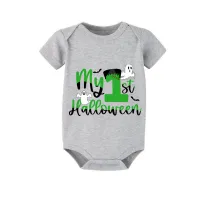 Halloween Gray One Piece Baby Bodysuit My First Halloween Ghosts Jumpsuit