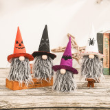 Halloween Decorations Faceless Doll With Bat Spider Cat Pumpkin Hat Gandalf Ornaments