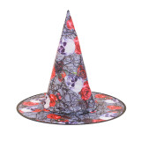 Halloween Witch Hat Party Costume Skull Pumpkin Seamless Pattern Hat