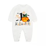 Halloween Black One Piece Baby Bodysuit My First Halloween Cat Pumpkin Jumpsuit