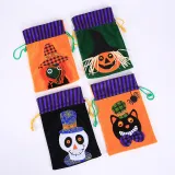 Halloween Colorful Cartoon Candy Holder Buckets For Kids Witch Hat Skull Candy Bags