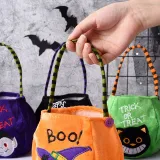 Halloween Colorful Cartoon Candy Holder Buckets For Kids Pumpkin Evil Trick-or-Treating Bags