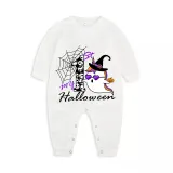 Halloween White One Piece Baby Bodysuit My First Halloween Witch Hat Ghost Jumpsuit