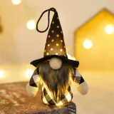 Halloween Decorations Faceless Doll With LED Lights Non-woven Forest Man Doll Gandalf Ornaments