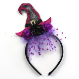 Halloween Witch Sequin Spot Hairband Holiday Party Dance Decoration Witch Headband