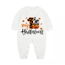 Halloween White One Piece Baby Bodysuit My First Halloween Pumpkins Jumpsuit