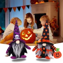 Halloween Decorations Faceless Doll With LED Lights Skull Pumpkin Gnomies With Hat Gandalf Ornaments